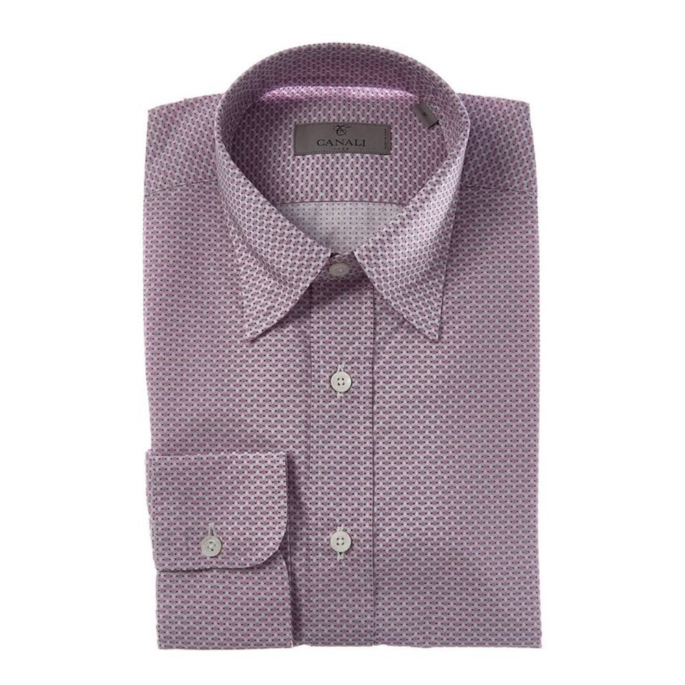 Canali Mens  Dress Shirt, Pink
